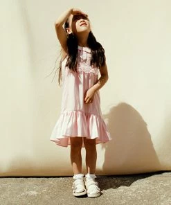 Self-portrait KIDS Pink Taffeta Bib Dress