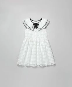 Self-portrait White Heart Lace Scallop Collar Dress
