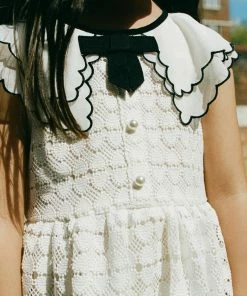 Self-portrait White Heart Lace Scallop Collar Dress