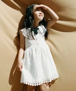Self-portrait White Heart Lace Scallop Collar Dress