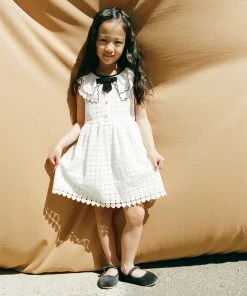 Self-portrait White Heart Lace Scallop Collar Dress