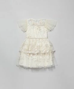 Self-portrait Ivory Blossom Sequin Dress