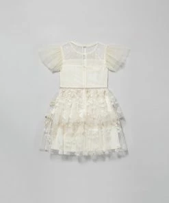 Self-portrait Ivory Blossom Sequin Dress