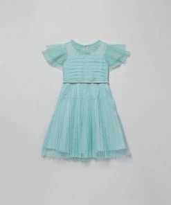 Self-portrait Mint Dot Mesh Dress