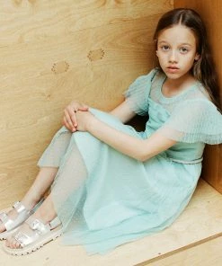 Self-portrait Mint Dot Mesh Dress