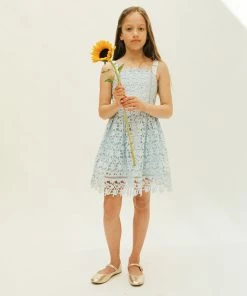 Self-portrait KIDS Blue Azaelea Bow Detail Dress