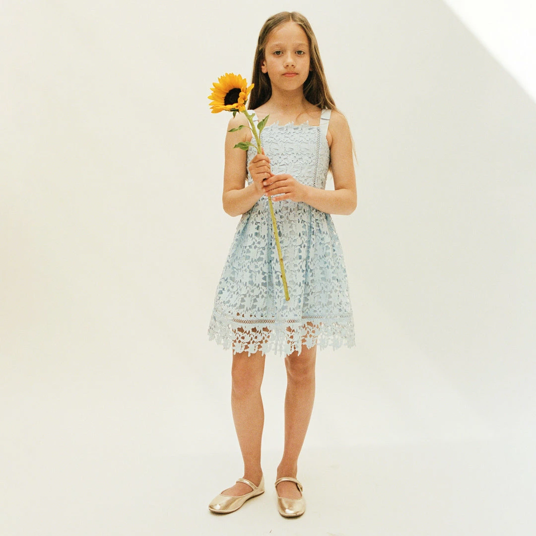 Self-portrait KIDS Blue Azaelea Bow Detail Dress