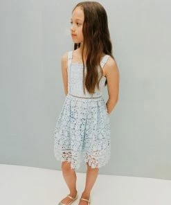 Self-portrait KIDS Blue Azaelea Bow Detail Dress