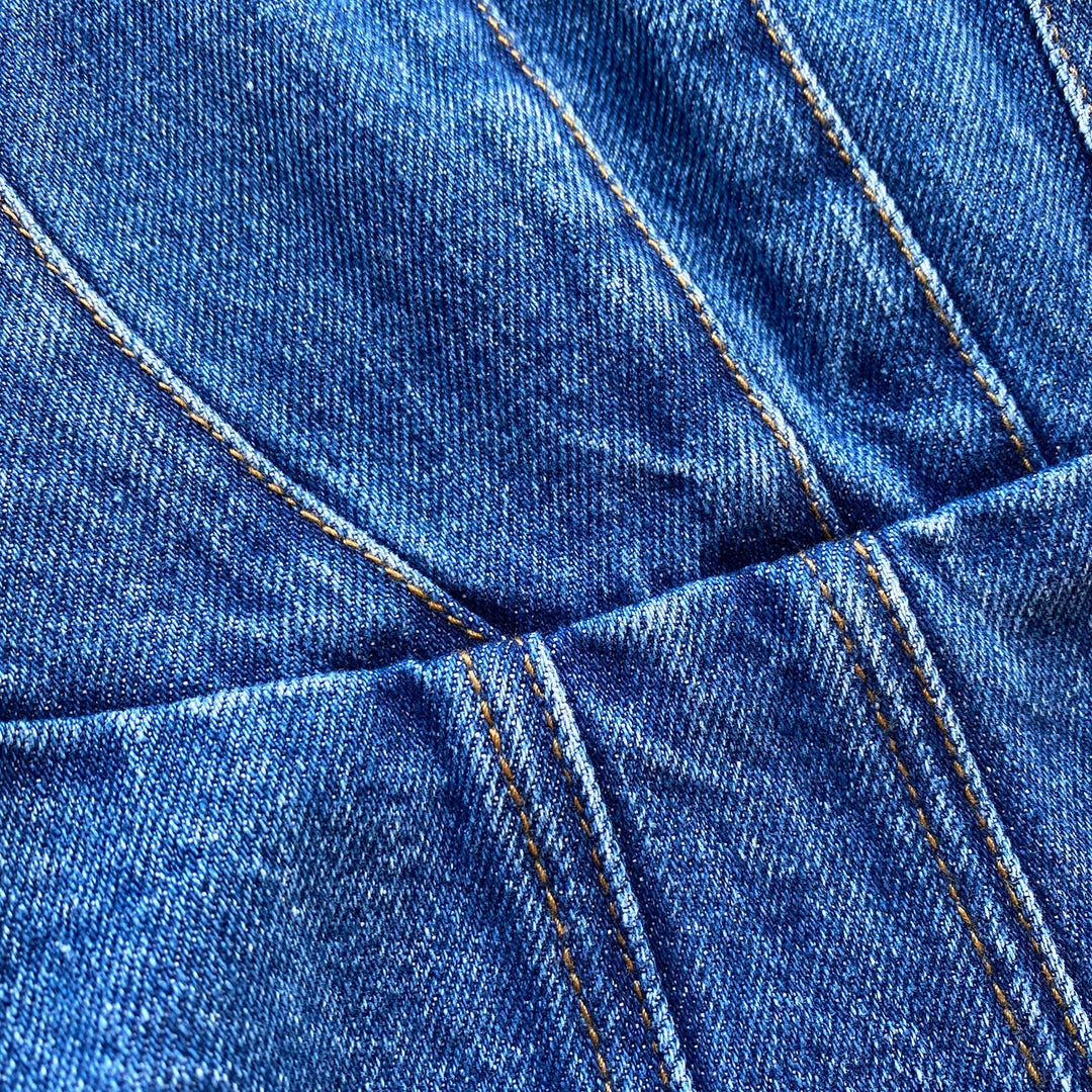 Self-portrait NEW ARRIVALS Light Blue Fitted Denim Top