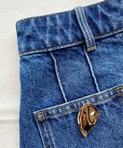 Self-portrait Light Blue Denim Shorts