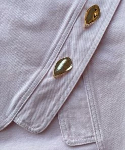 Self-portrait Light Pink Denim Wrap Mini Skirt