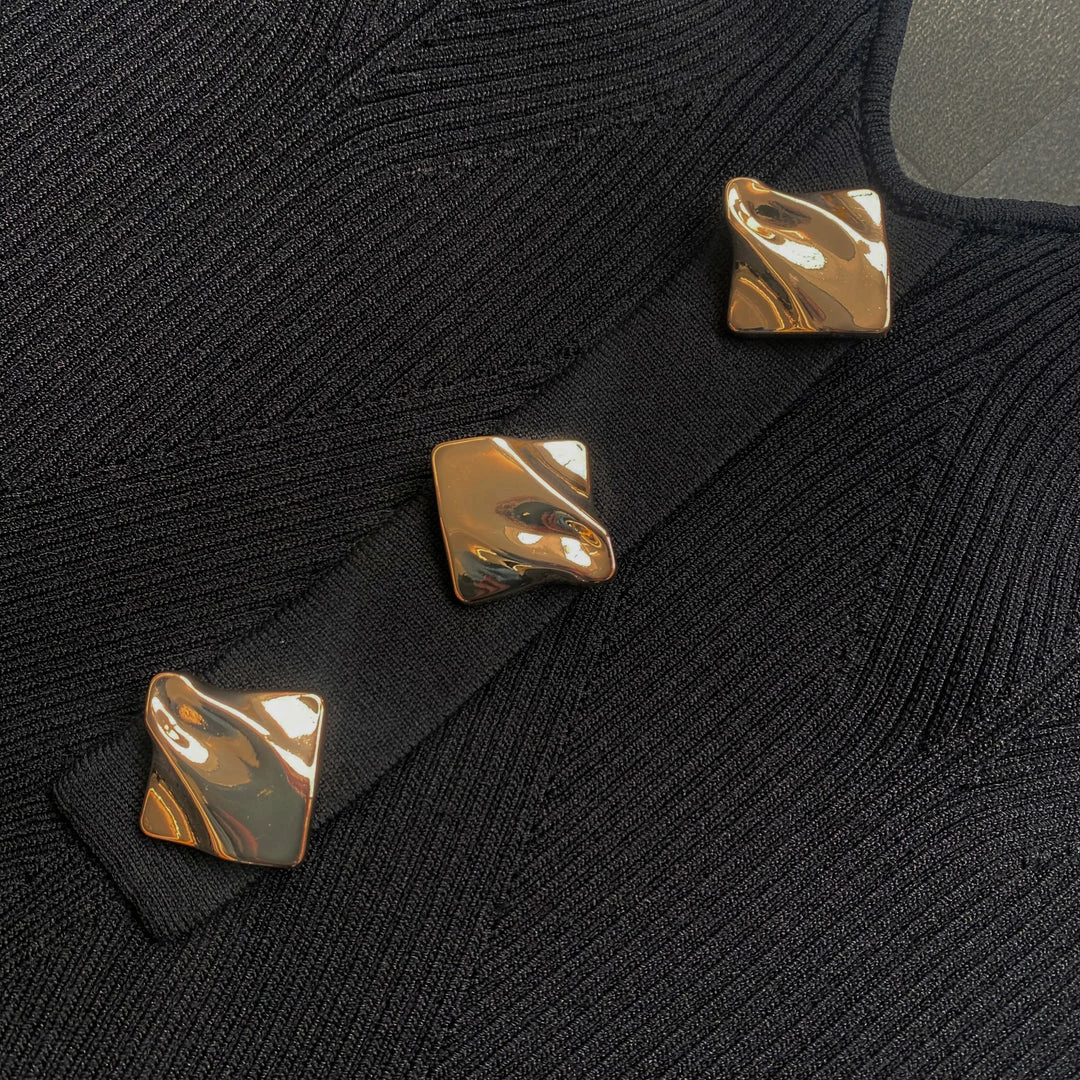 Self-portrait Black Strapless Ribbed Knit Midi Dress NEW ARRIVALS