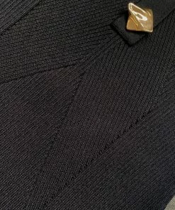 Self-portrait Black Strapless Ribbed Knit Midi Dress NEW ARRIVALS