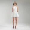 Self-portrait White Cotton Broderie Anglaise Mini Dress NEW ARRIVALS