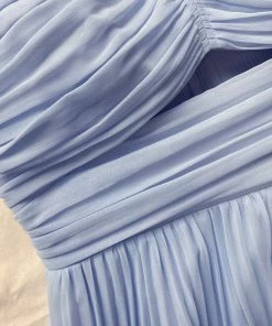 Self-portrait Light Blue Chiffon Cut Out Midi Dress NEW ARRIVALS