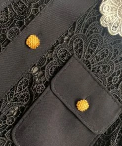 Self-portrait Black Floral Guipure Blouse