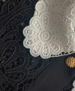 Self-portrait Black Floral Guipure Blouse