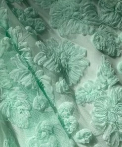 Self-portrait Mint Ribbon Lace Mini Dress