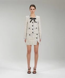Self-portrait READY TO WEAR Ivory Boucle Tailored Jacket
