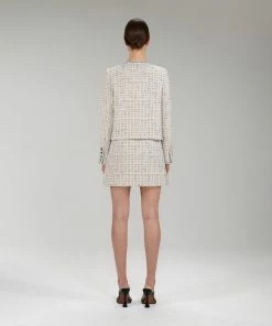 Self-portrait READY TO WEAR Ivory Boucle Tailored Jacket