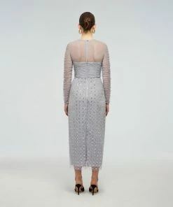 Self-portrait Cluster Sequin Midi Dress