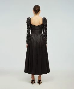 Self-portrait READY TO WEAR Cluster Sequin Taffeta Midi Dress