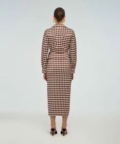 Self-portrait Gingham Shirt Dress READY TO WEAR