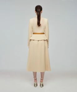 Self-portrait NEW ARRIVALS Tailored Crepe Midi Dress