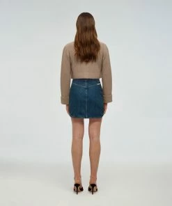 Self-portrait READY TO WEAR Blue Denim Mini Skirt