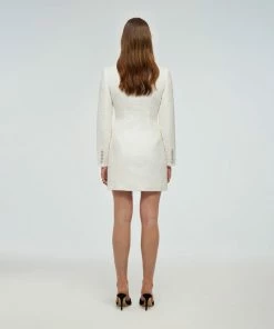 Self-portrait Cream Boucle Mini Dress