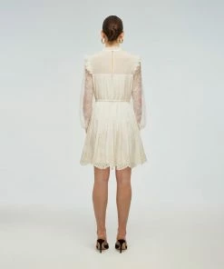 Self-portrait Dresses Ivory Broderie Chiffon Dress