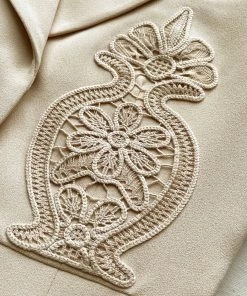 Self-portrait Cream Belted Lace Detail Jacket NEW ARRIVALS