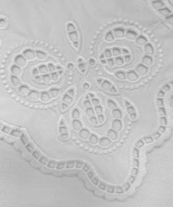 Self-portrait NEW ARRIVALS White Broderie Collar Jersey T Shirt