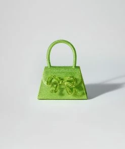 Self-portrait The Bow Micro In Lime Hot Fix