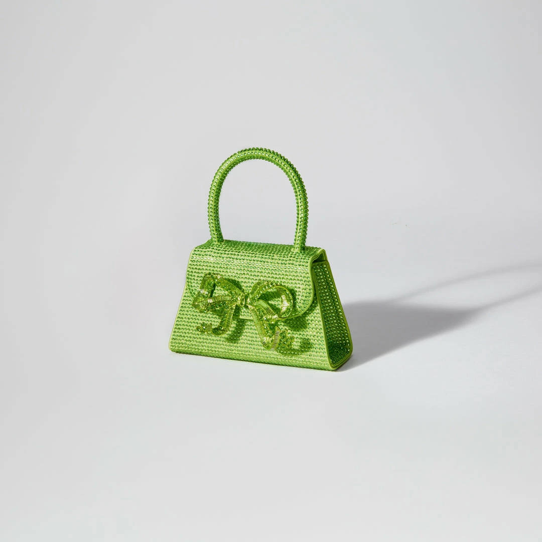 Self-portrait The Bow Micro In Lime Hot Fix