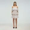 Self-portrait Mini Off Shoulder Guipure Dress READY TO WEAR