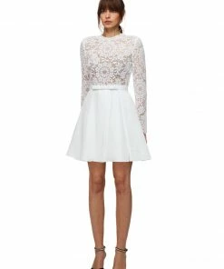 Self-portrait READY TO WEAR Guipure Lace And Taffeta Mini Dress