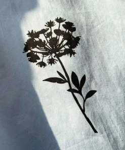 Self-portrait Blue Floral Silhouette Organic Cotton Midi Dress