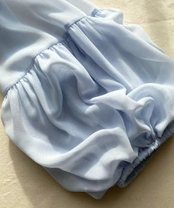 Self-portrait Blue Macrame Lace Chiffon Maxi Dress