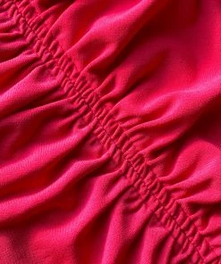 Self-portrait Fuchsia Jersey Gathered Midi Skirt READY TO WEAR