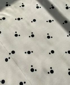 Self-portrait Ivory Polka Print Jersey Off-Shoulder Midi Dress READY TO WEAR