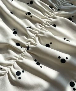 Self-portrait Ivory Polka Print Jersey Off-Shoulder Midi Dress READY TO WEAR