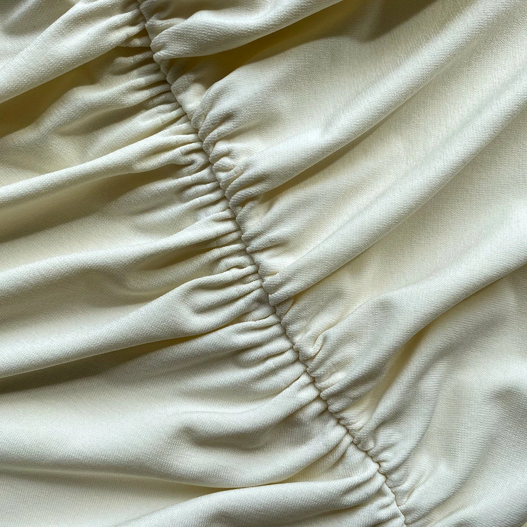 Self-portrait Ivory Jersey Off-Shoulder Mini Dress READY TO WEAR