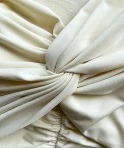 Self-portrait Ivory Jersey Off-Shoulder Mini Dress READY TO WEAR