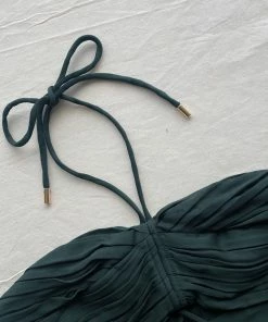 Self-portrait READY TO WEAR Slate Stretch Crepe Cut Out Midi Dress