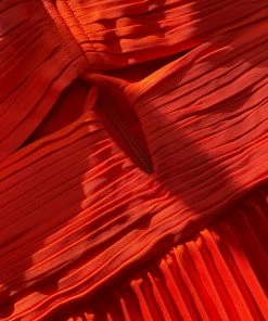 Self-portrait Red Stretch Crepe Cut Out Midi Dress