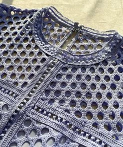 Self-portrait Lilac Guipure Lace Midi Dress