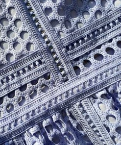 Self-portrait Lilac Guipure Lace Midi Dress