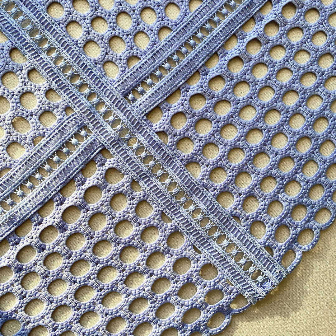 Self-portrait Lilac Guipure Lace Midi Dress