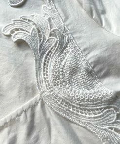 Self-portrait READY TO WEAR White Broderie Scallop Organic Cotton Top